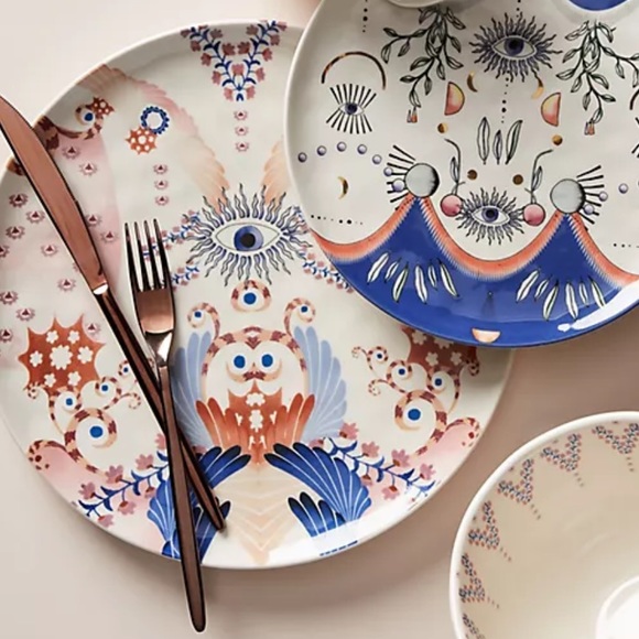 Set of 4 Longina Phillips Echo Dinner Plates by Anthropologie - Picture 2 of 8